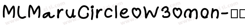 MLMaruCircle W3 mon字体转换